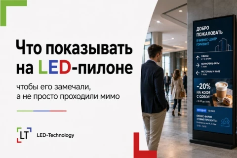 Что показывать на LED-пилоне, чтобы его замечали, а не просто проходили мимо